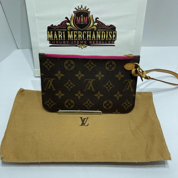 Louis Vuitton Neverfull Pouch in PM size, monogram / pink inside - Picture 2 of 7